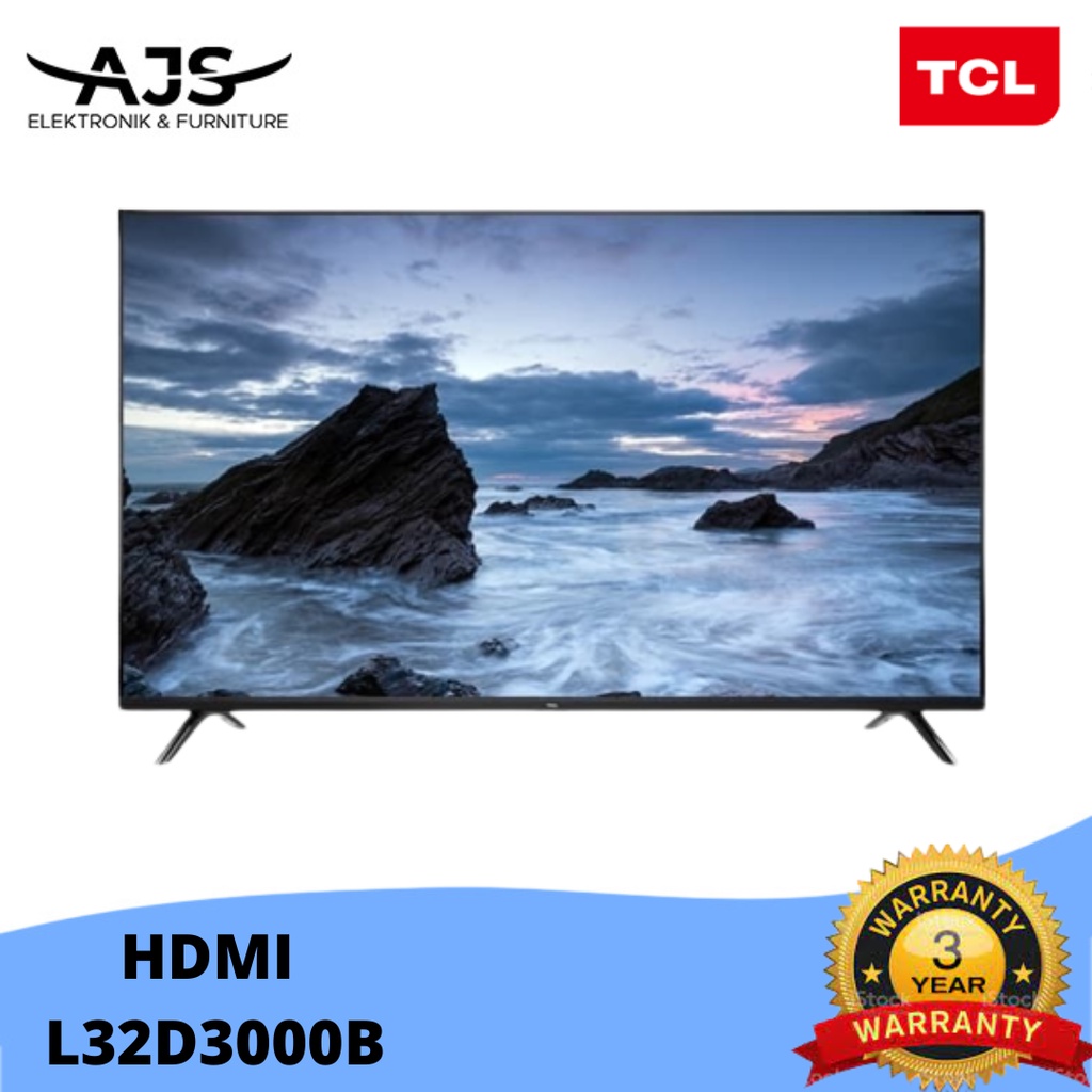 LED TCL TV 32D3000B / 32 Inch Monitor Komputer, Usb, HDMI Terlaris