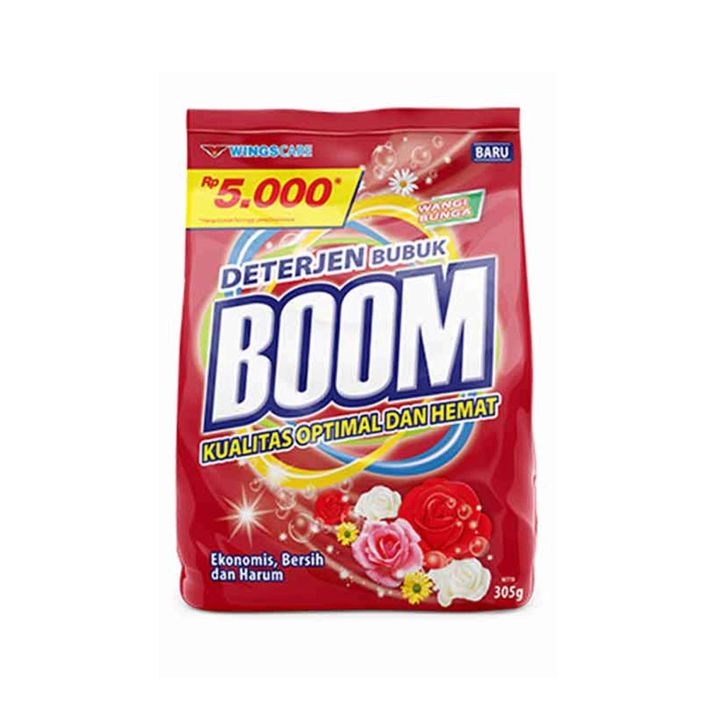 BOOM MERAH/ Deterjen Bubuk/ Extra Wangi Bunga/ Deterjen Ekonomi 280g