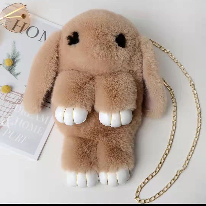 Tas Selempang Boneka Bunny / Tas Boneka Kelinci Bulu