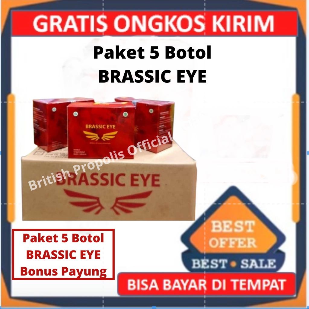 Paket 5 Botol Brassic Eye Original 100% Kesehatan Mata Herbal