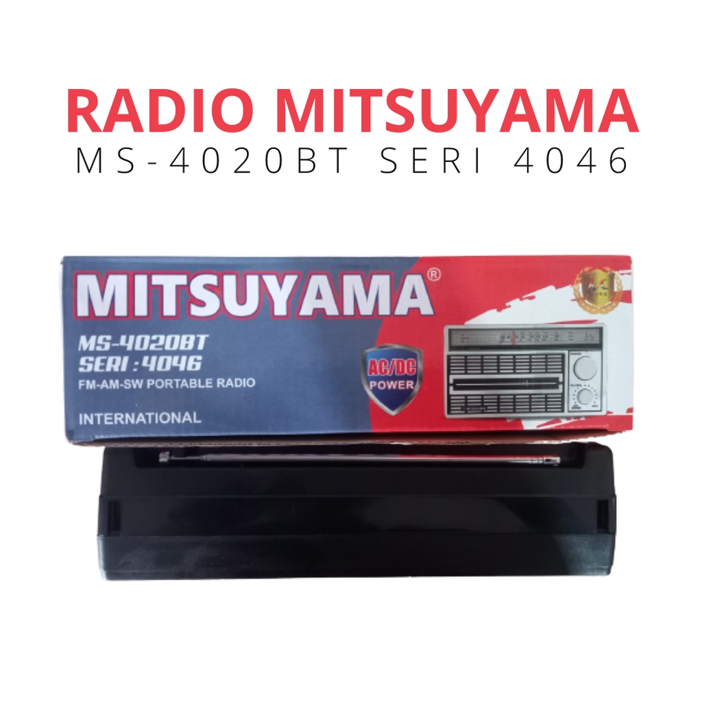 RADIO MITSUYAMA MS 4046 FM AM SW PORTABLE RADIO AC DC