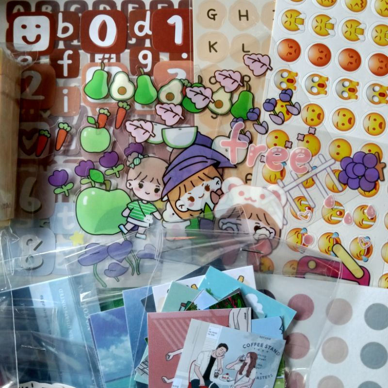 

Paket stiker stationery mix murah | gift box for girl | stationery | sticker haul