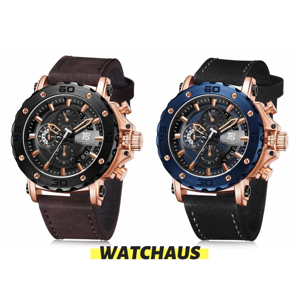 JAM TANGAN PRIA T5 T5-3641 ANALOG WATER RESISTANT ORIGINAL