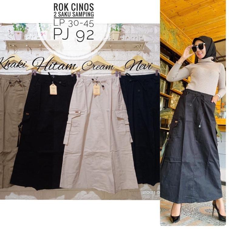 ✨ 7.7  rok cargo wanita panjang / Rok Cargo wanita Bawahan Rok Wanita / bawahan wanita  Panjang