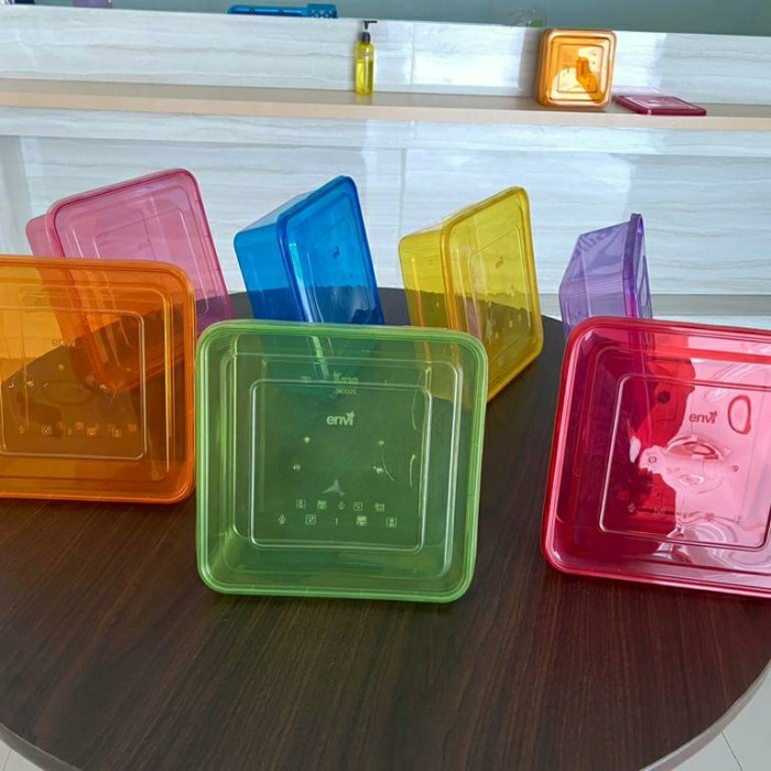 Tempat Thinwall 2000 Ml Body + Tutup Warna Merek Envi Premium Harga 25 Pcs