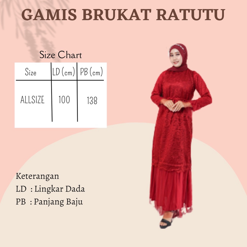 GAMIS BRUKAT MUSLIM TERBARU 2022 KEKINIAN MEWAH RATUTU