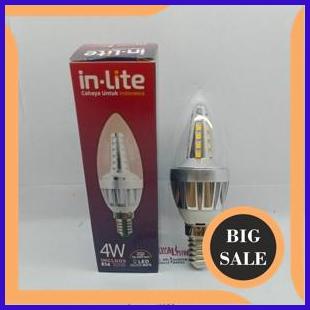 parts candle led e14 lampu lilin 5w inlite incl005 putih 2774N23