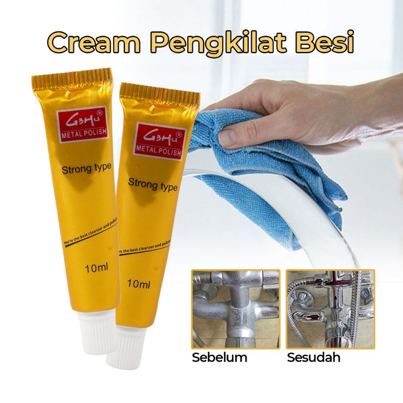 Cream Pengkilat Besi Stainless Steel Ceramic Watch Metal Polishing Paste 10 ml