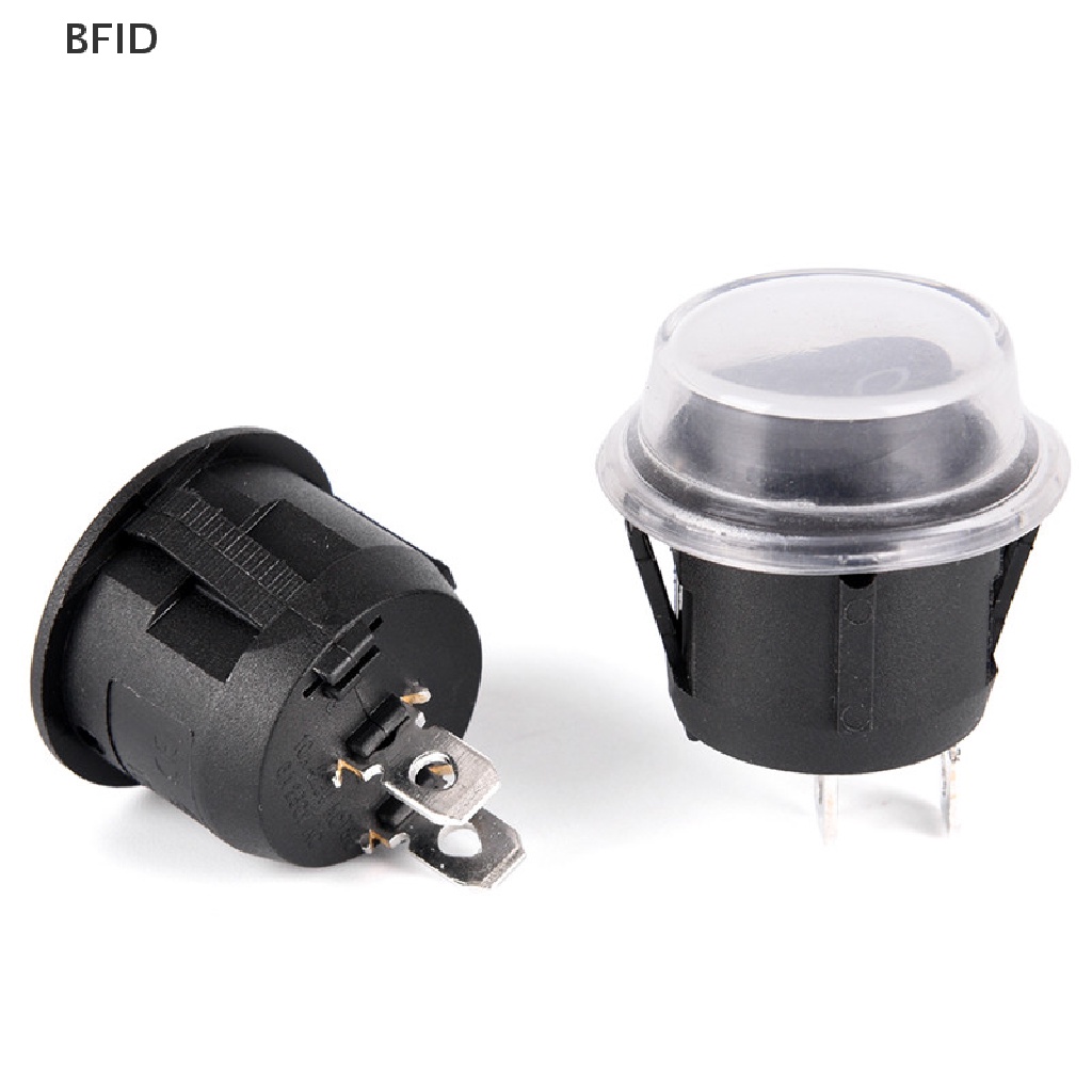 [BFID] 1pc 2-PIN ON-OFF SPST Bulat Dot Mobil Auto Rocker Toggle Switch+Cover Anti Air [ID]