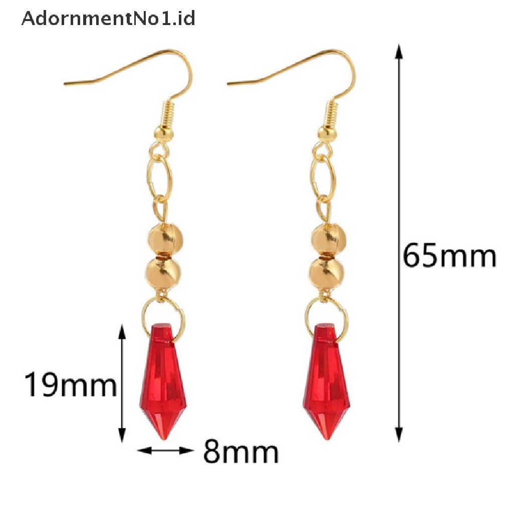 [AdornmentNo1] 1pasang Genshin Impact Tartaglia Anting Perhiasan Anime Cosplay Childe Earring Pria Wanita Trendy Aksesoris Hadiah [ID]