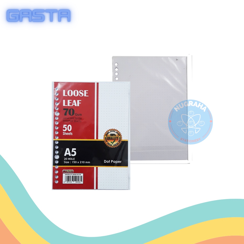 

LOOSE LEAF GASTA A5 50 DOT LD-20050 (1 PACK)