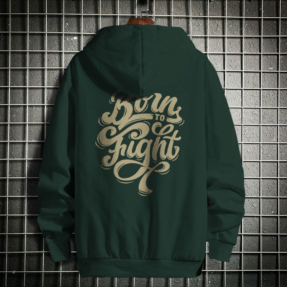 FORTGLASS FIGHT Outerwear Unisex Zipper Sablon Pria Premium Jaket Pria Jumper Hoodie