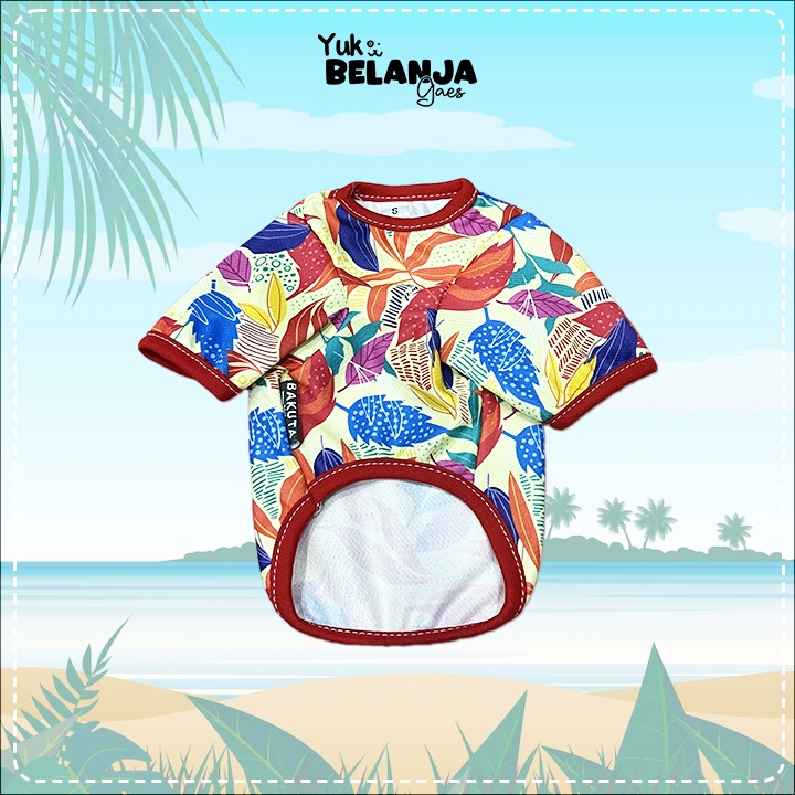 Baju Kucing Bahan Poliester Aloha Beach Sleeve Series Terlucu Baju Kucing anjing kelinci Lucu murah Size S-XXL / Yuk Belanja Gaes!