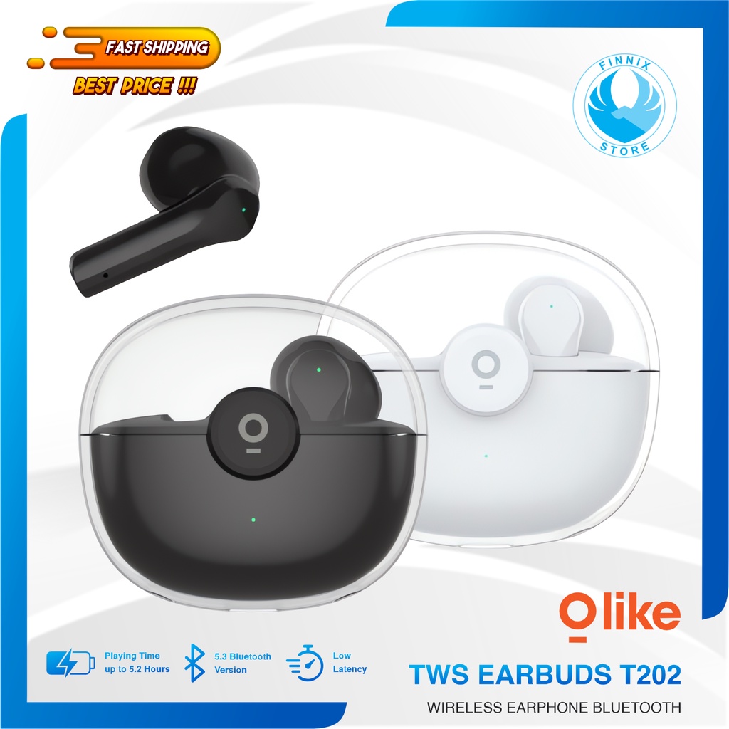 Olike T202 Gaming Wireless TWS Bluetooth 5.3 Earphone Earbuds