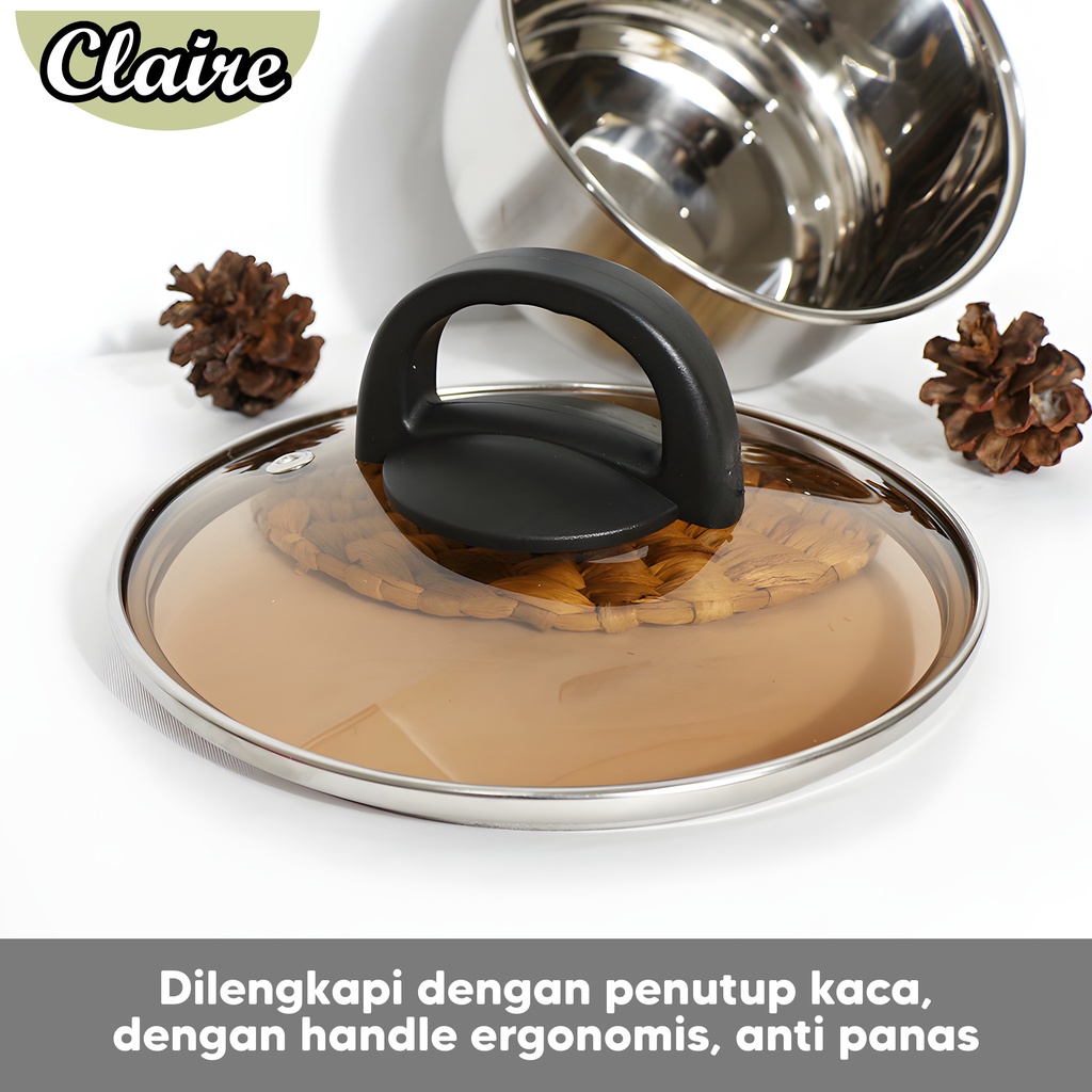 Panci Susu / Set Panci stainless tutup kaca Panci Gagang Panci Sayur / Milk pot