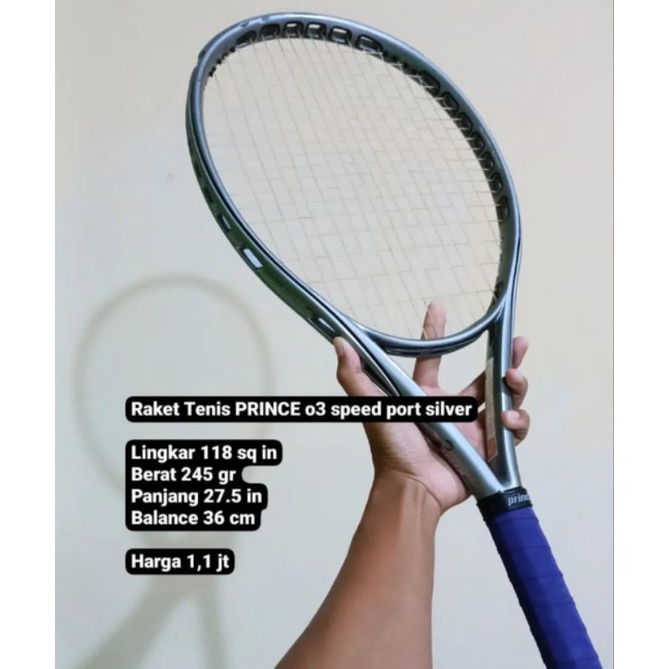 Raket Tenis PRINCE o3 speed port silver