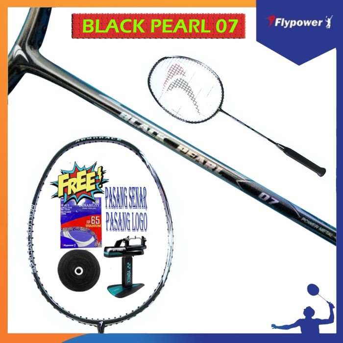 Raket Flypower Black Pearl 07 Raket Badminton Original