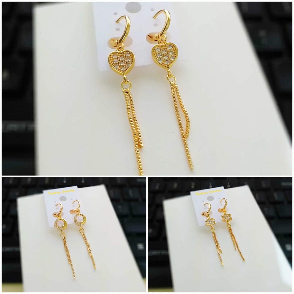 AV56 Grosir Anting Dewasa Anting Juntai Permata