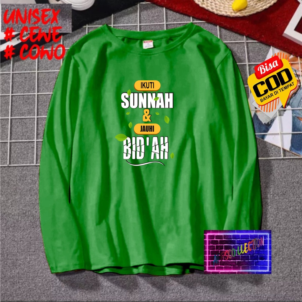 Cod Gratis Ongkir/Kaos DTF IKUTI SUNNAH JAUHI BIDAH/Kaos Santri SantriwatiKaos Pria Pesantren/Kaos Murah/Pakaian Pria  Pakaian Wanita Islam Dakwahl/Best Seller