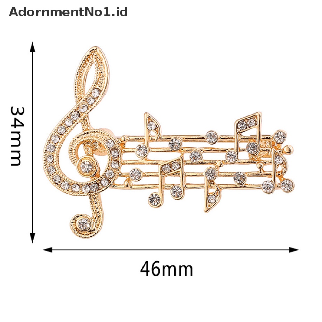 [AdornmentNo1] Musik Note Bros Enamel Pin Untuk Wanita Pria Penyanyi Pesta Perhiasan Hadiah Sweater Korsase Anti-Silau Pin [ID]