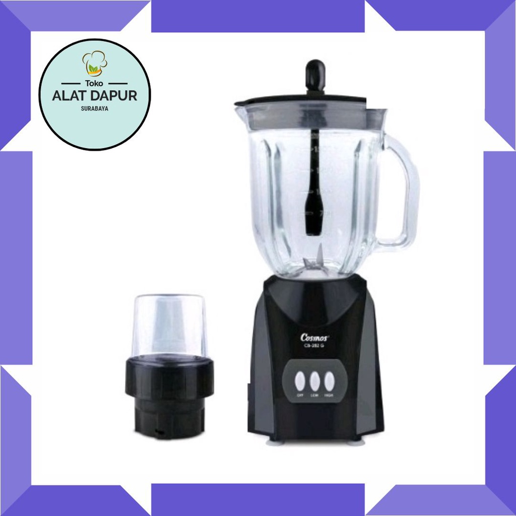 Cosmos Blender Gelas Kaca 2 Liter CB 281G - CB281 G - CB281G Penggiling Bumbu kering ice Crusher