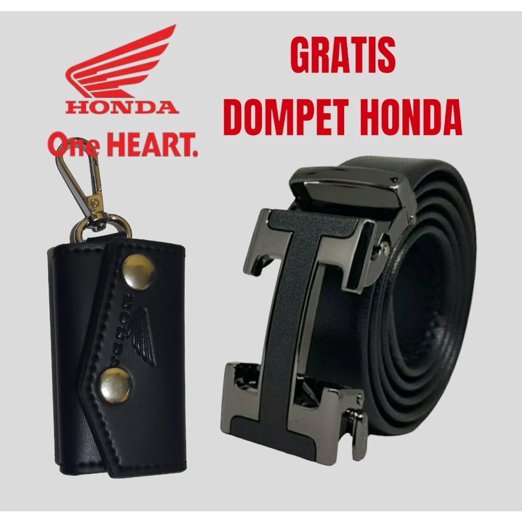 PROMO BELI 1 GRATIS 1 . ikat pinggang pria dan wanita gratis dompet stnk / gantungan kunci HONDA one heart branded/ gesper PU leather kualitas import. ikat pinggang otomatis ikat pinggang formal ikat pinggang casual ikat pinggang fashion rel