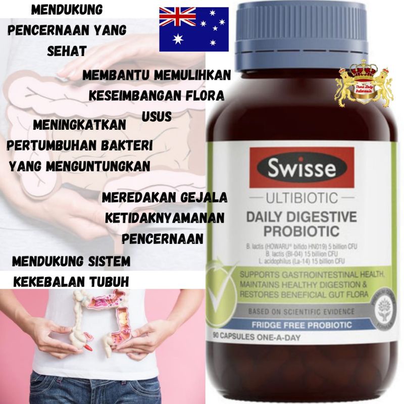 swisse ultibiotic daily digestive probiotic 90 capsules