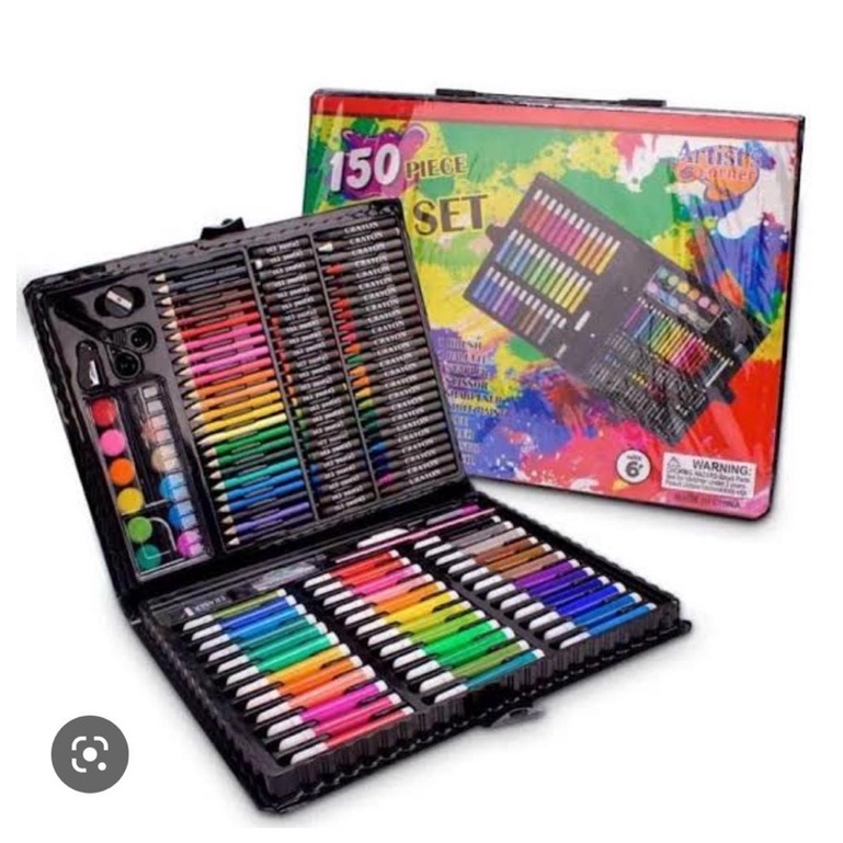 Crayon Art Set 150 Pcs / Crayon Art Set / Peralatan Gambar Lukis / Pensil Warna 1 Set / Colouring Set 150 Pcs