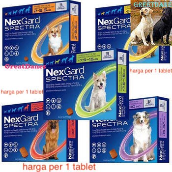 nexgard spectra obat kutu dan cacing (anjing)
