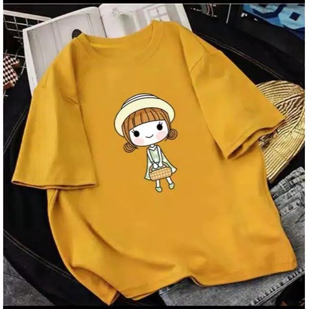 KAOS CEWEK PEREMPUAN JUMBO OVERSIZE PICNIC GIRL