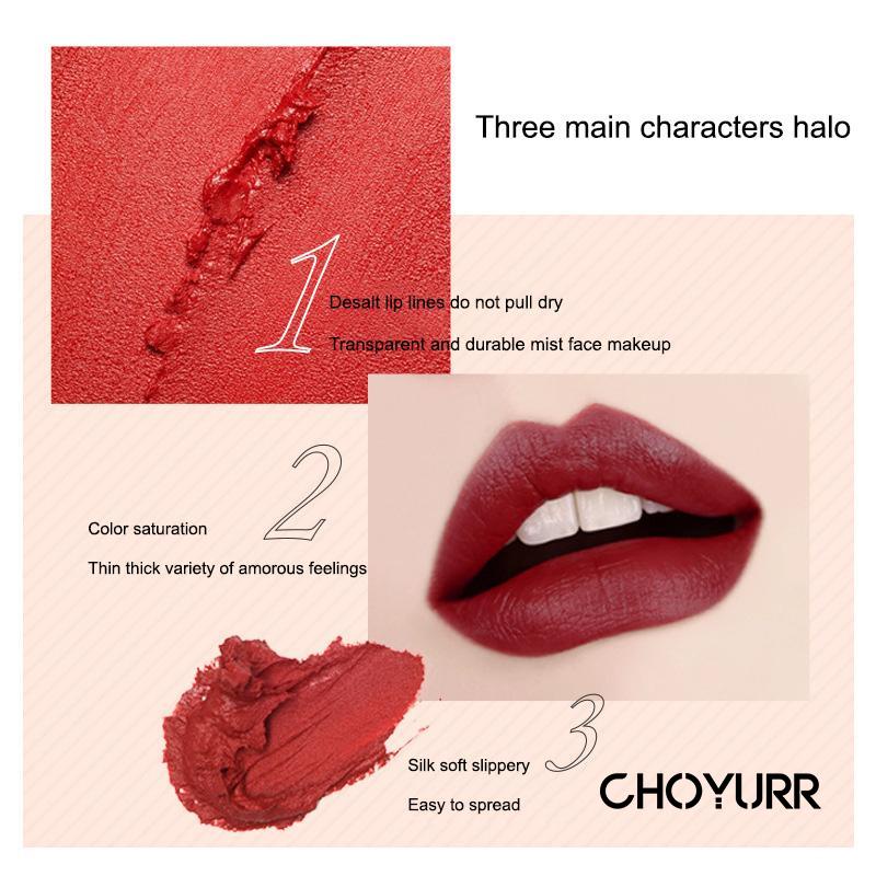 【COD】Lip Cream Matte Lipstik Cair Matte Tahan Lama Lipstik Lembut Tahan Lama Pelembab Pigmentasi Tinggi Lip Clay Velvet-Mist Matte-CH