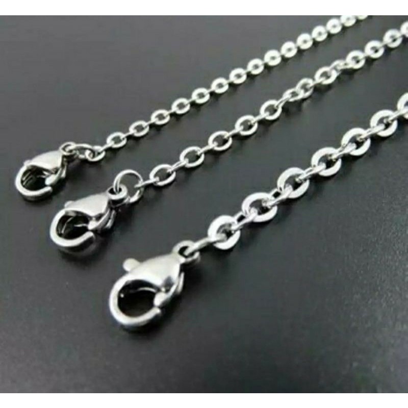 KALUNG RANTAI PRIA WANITA TITANIUM (UKIR NAMA)