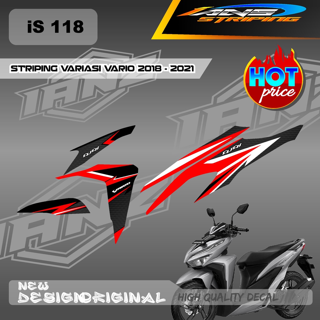 TERBARU DECAL STRIPING VARIO Led Vario 150 MOTIF GRAFIK RACING BAHAN HOLOGRAM / NON HOLOGRAM IS118