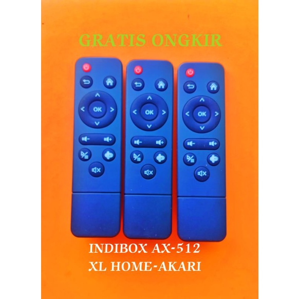 REMOT REMOTE AKARI AX 512 XL HOME INDIBOX RCA 117 SET BOX 012  JUNDA