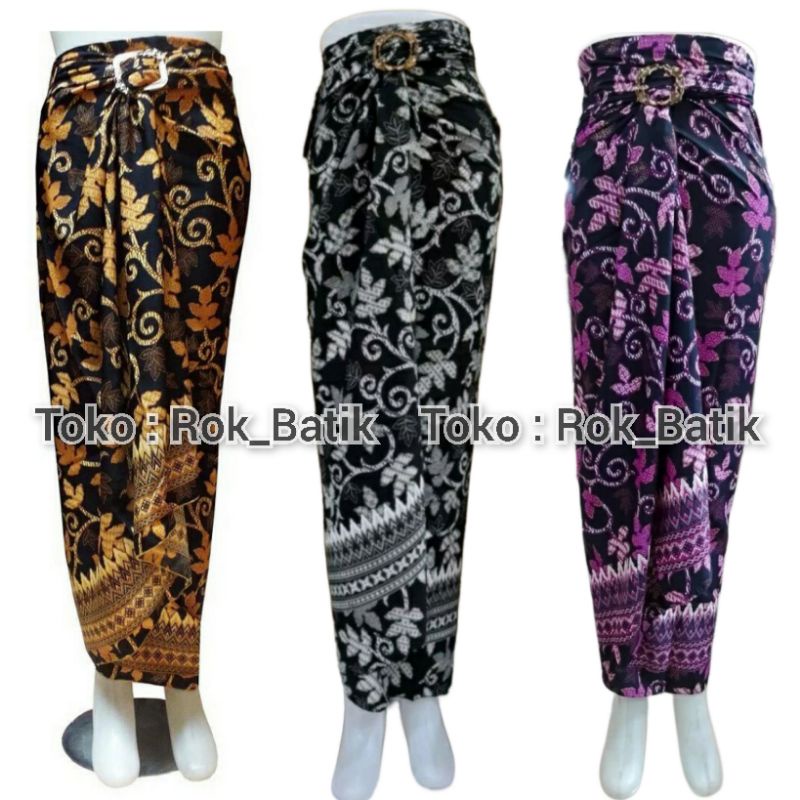 (50 Motif) Rok Lilit Batik Bawahan Kebaya Modern Rok Serut Batik Free Ring Kain Batik Floral Batik Couple Pasangan