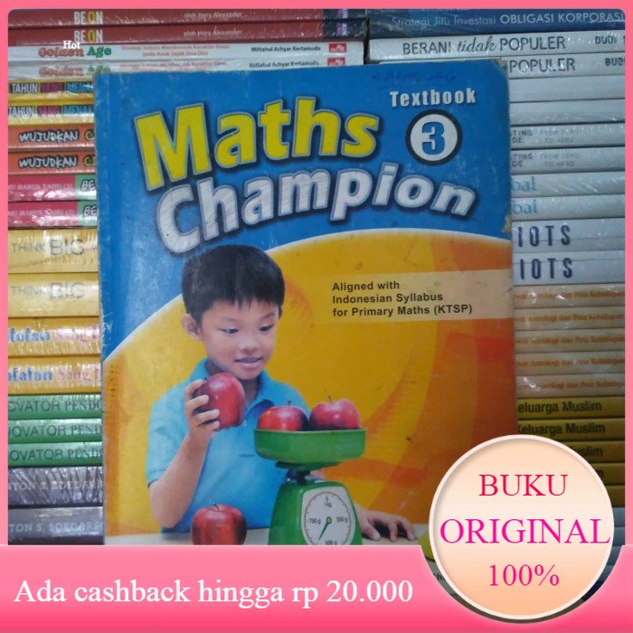 Buku MATHS CHAMPION 3 Textbook Dr Fong Ho Kheong #Bekas