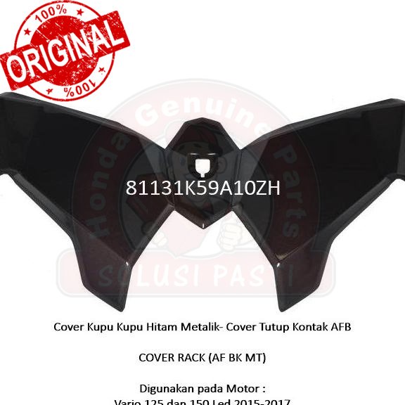 `Original Cover Tutup Kontak/Kupu Kupu Hitam Metalik 81131-K59-A10Zh 81131K59A10Zh  Jaminan 100% Asl