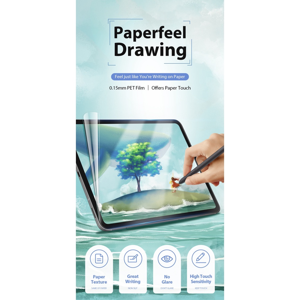 Samsung Paperlike Film Screen Protector Galaxy Tab S6 Lite A7 A8 S7 S8 S6 S5E Galaxy Tab S7 Plus S8 Plus - Paper Feel Like Drawing