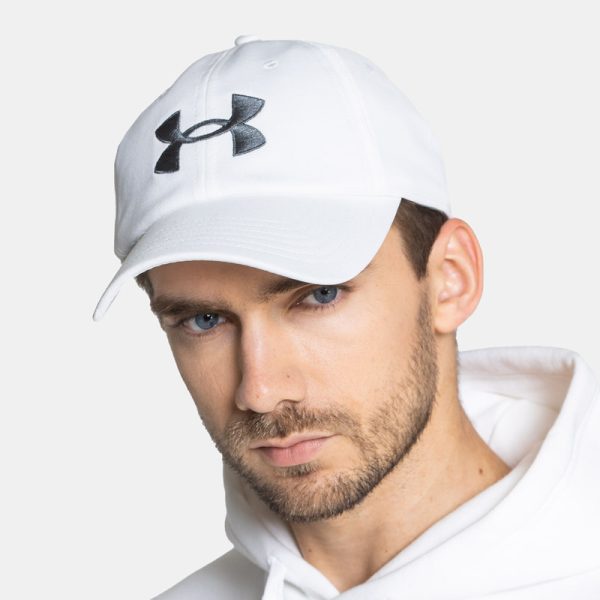 Under Armour UA Blitzing Adjustable Cap Hat White Putih 1361532-100 Topi Original