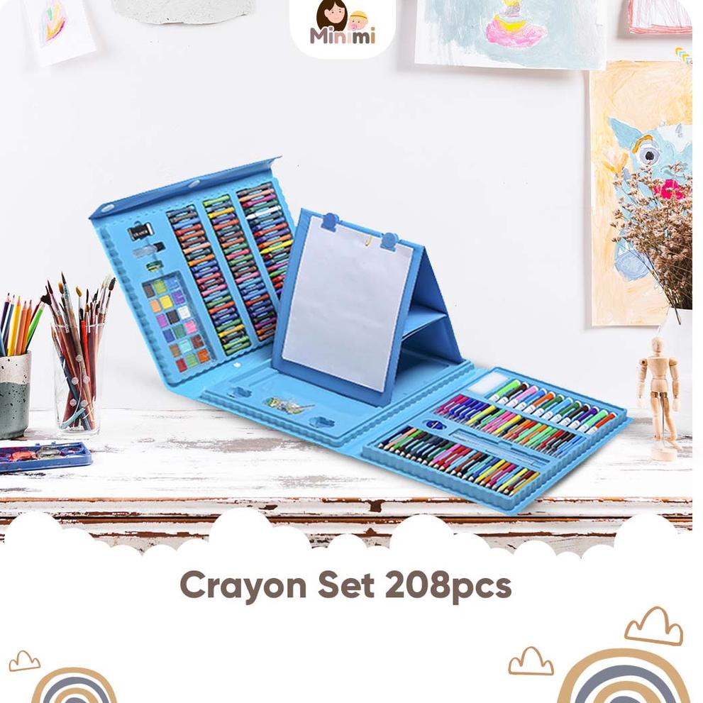 

[KWF54] Minimi Crayon Mewarnai Alat Mewarnai Oil Pastel Anak Set Isi 208pcs Oil Pastel Crayon Cocok Untuk Kado Ready
