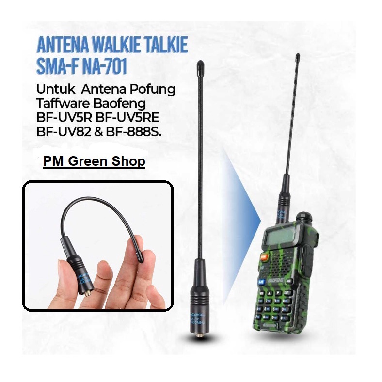 Antena ht jarak jauh dualband vhf/uhf ht baofeng uv 5r bf 888s uv82