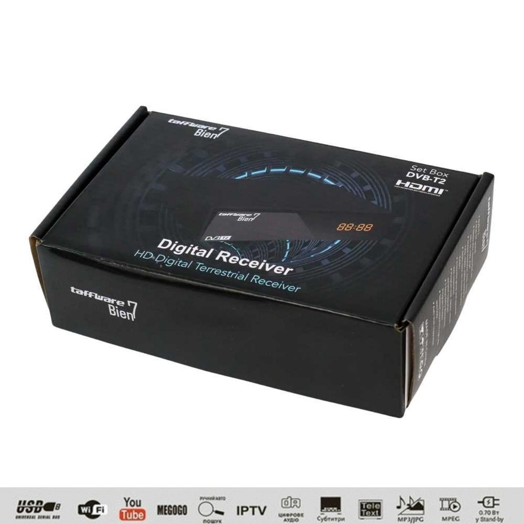 Set Top Box DVB T2 Receiver Siaran TV Digital 1080P Full HD Kualitas Jernih Digital Satellite TV Tuner