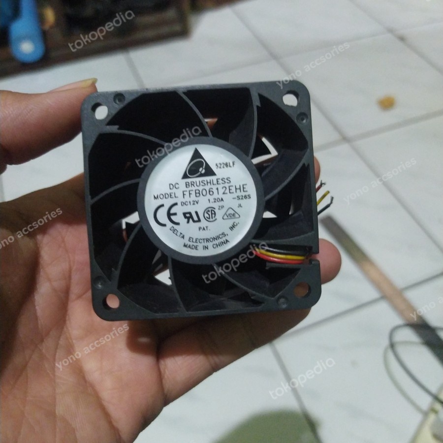 FAN 6CM DELTA FFB0612EHE DC. 12V 1.20A |3 wire cable |ORI