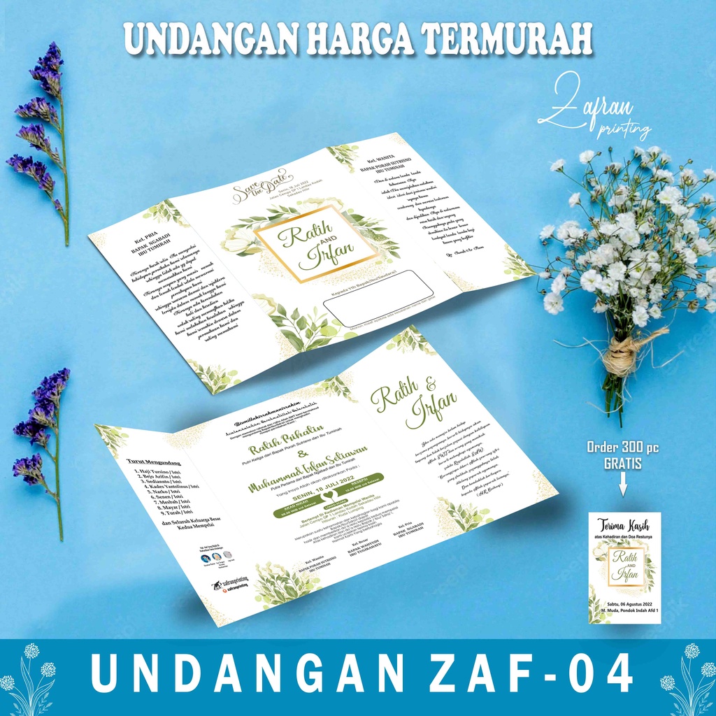 Surat Undangan Pernikahan Murah, Cantik, Elegan, Simpel, Vintage, Rustik, Kartu Undangan Pernikahan