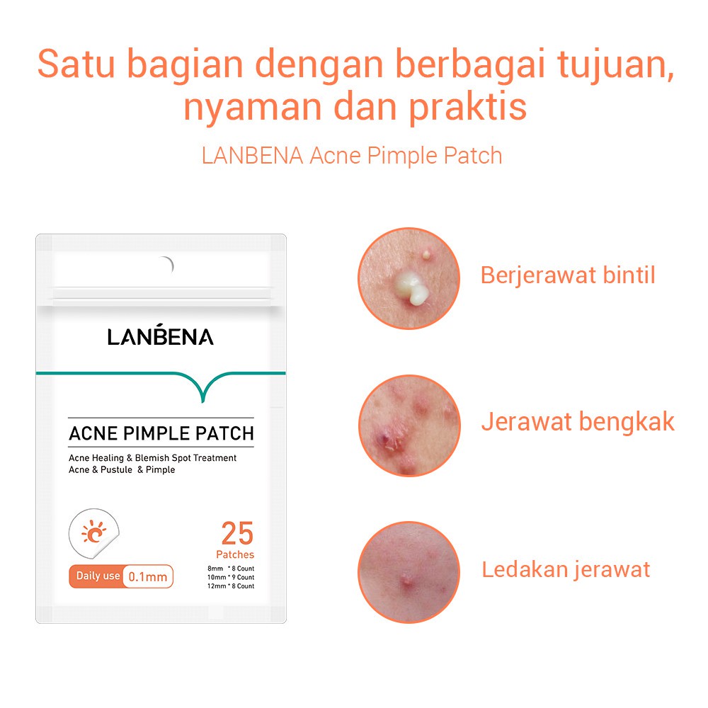 [BPOM] LANBENA Sticker Jerawat Day (25 Stiker)