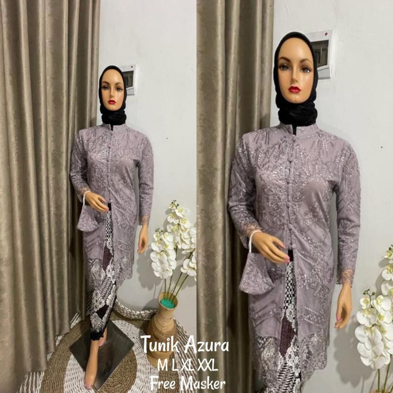 Kebaya Tulle Tunik Kancing / Kebaya Modren Kartini / Kebaya Tulle Modern /Kebaya Tunik Busui / Kebaya Wisuda / Kebaya Pesta / Kebaya Modern