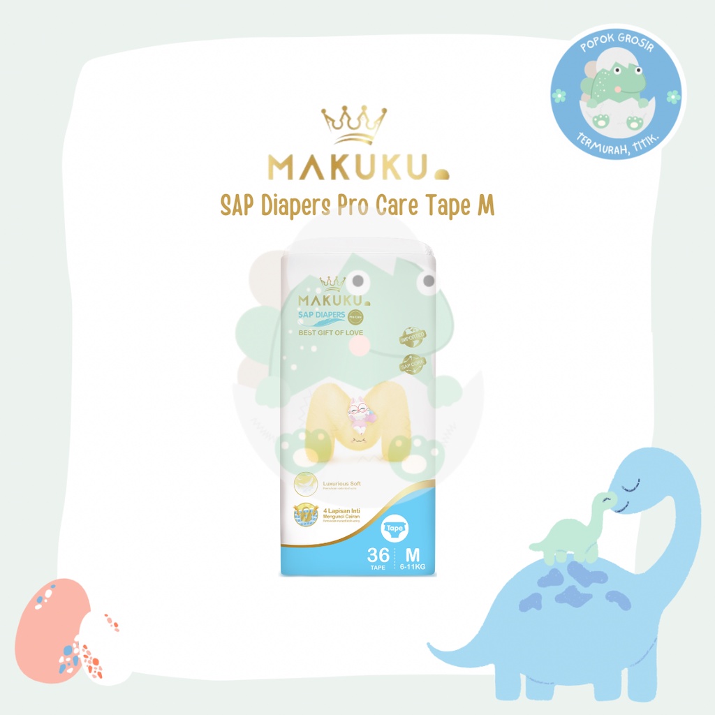 MAKUKU SAP Diapers Pro Care Pants M36 Bubble Belt Luxurios Soft