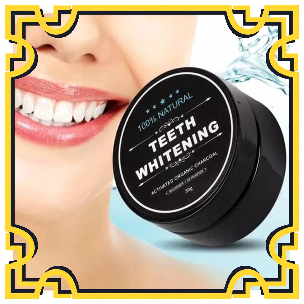 HS BUBUK ARANG ORGANIK PEMUTIH GIGI KUNING ALAMI INSTANT NATURAL
