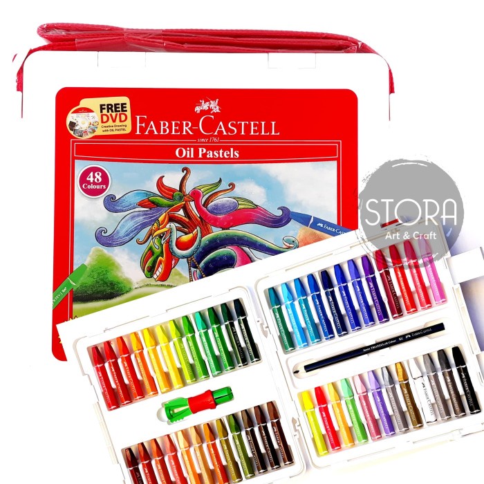

Pastel Faber Castell Hexagonal Oil Pastel Crayon 48 Colours Warna