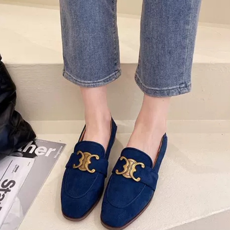 [✅BISA COD] Sepatu Wanita Import Slip on glamour 10786